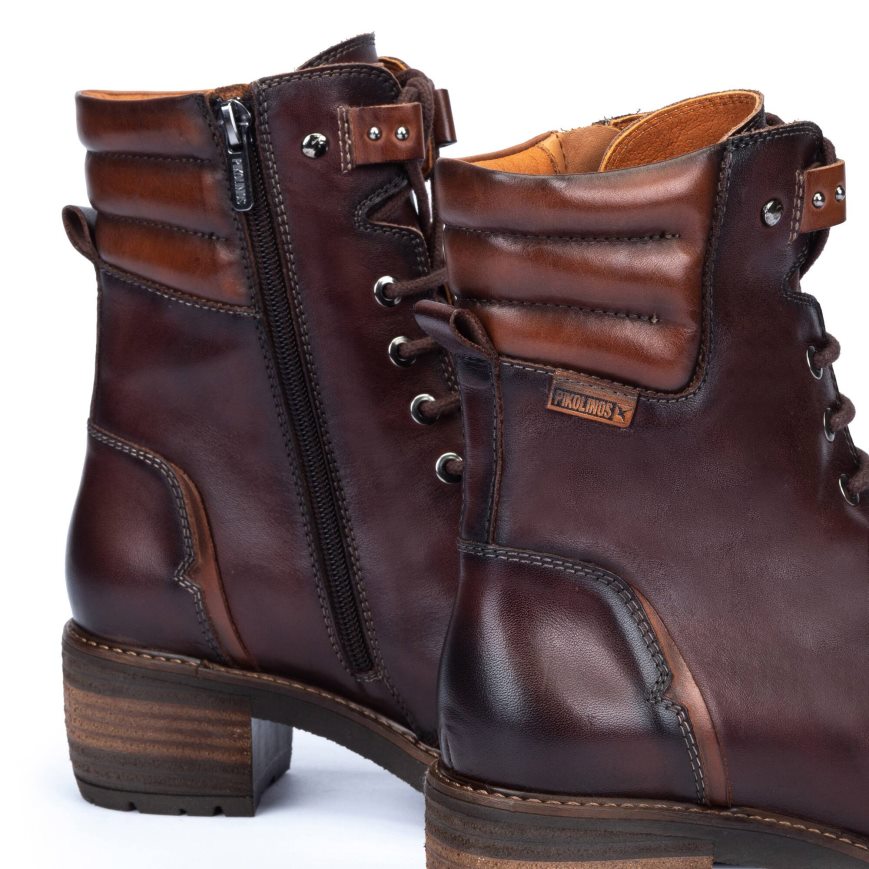 Women's Pikolinos SAN SEBASTIAN Ankle Boots Burgundy | NZ V78320Q